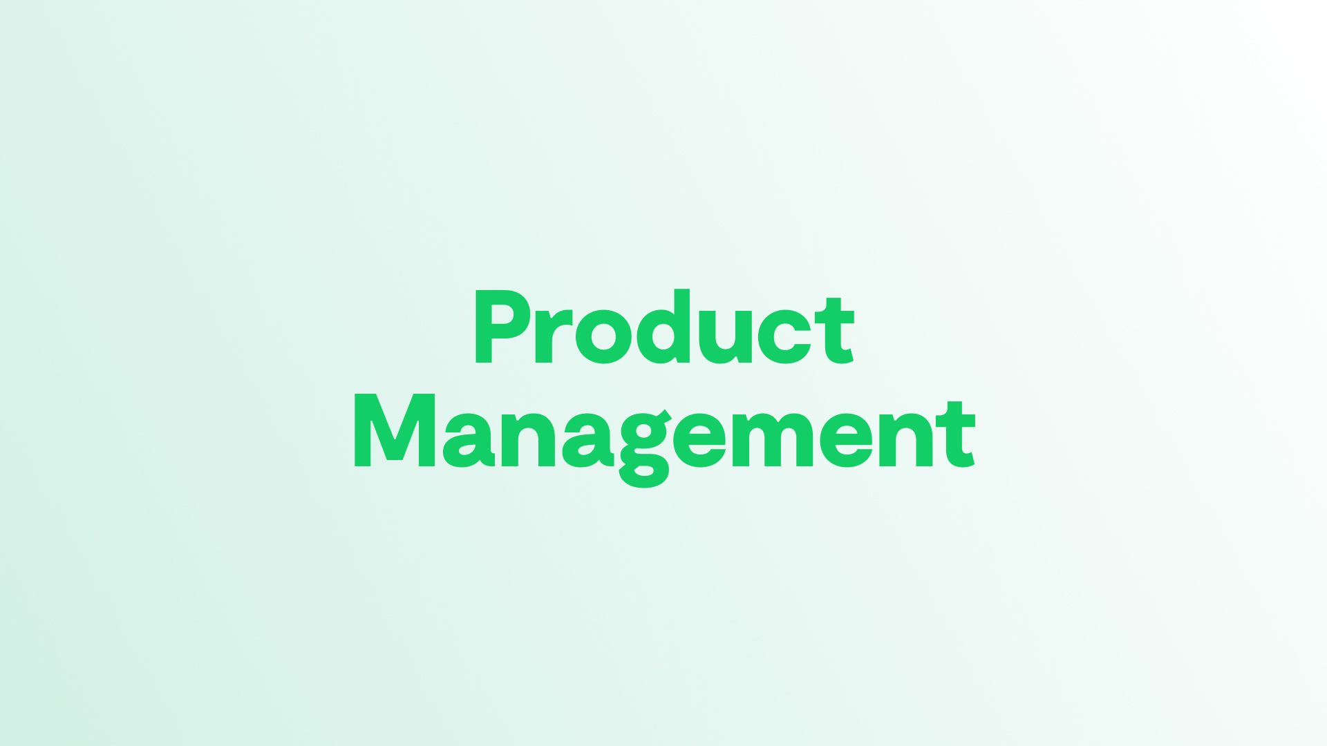 Product Management